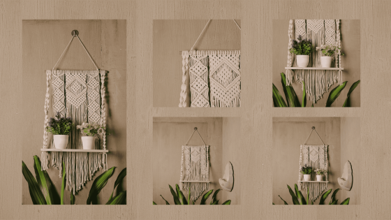 Macrame Wall Hanging Shelf