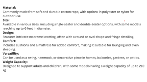 Double Sitting Macrame Swing